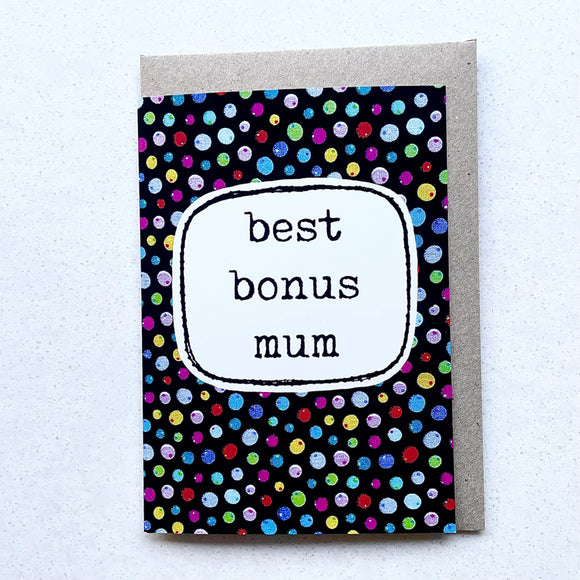 greeting card . best bonus mum