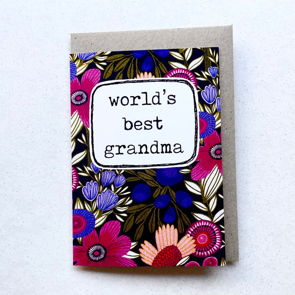 greeting card . world’s best grandma