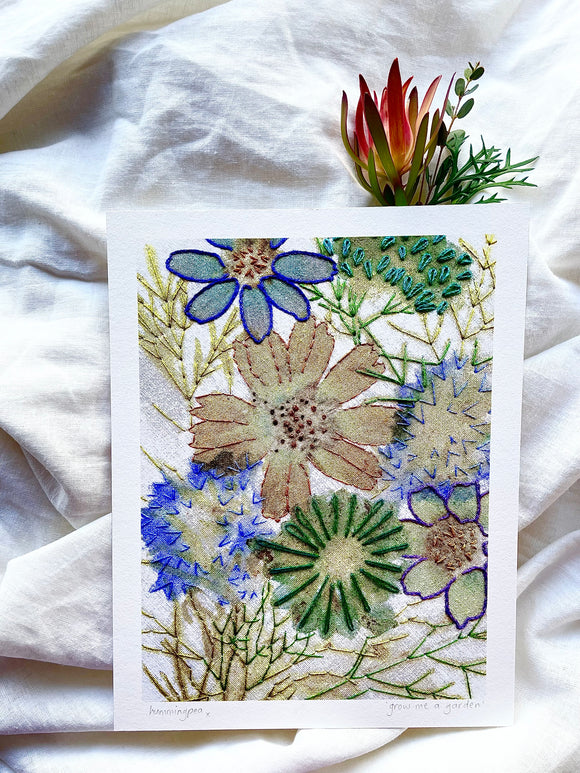 fine art print . grow me a garden