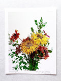 fine art print . first zinnias