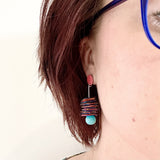 confetti plus drop earrings . silvery green . #thehumminghare