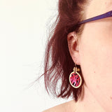 mini hoop earrings . blue sky .
