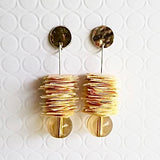 confetti plus drop earrings . golden spray . #thehumminghare