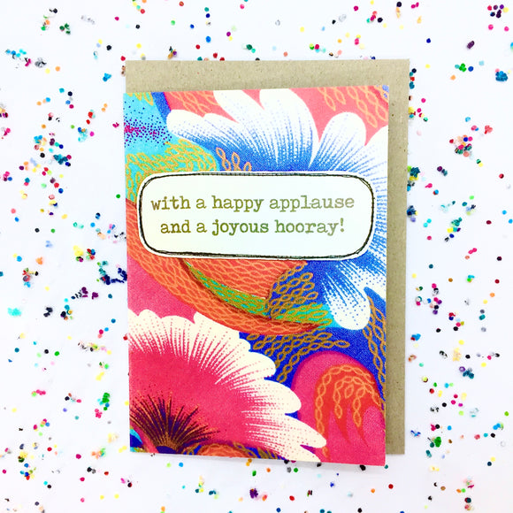 greeting card . hooray