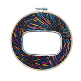 stitch your own quote . embroidery kit . bold chrysanthemum