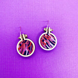 mini hoop earrings . banksia stripes .