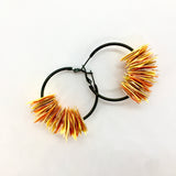 confetti earrings . small . black . yellow sunset