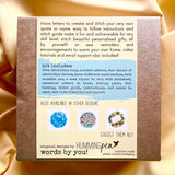 stitch your own quote . embroidery kit . bold chrysanthemum