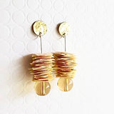 confetti plus drop earrings . golden spray . #thehumminghare