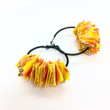 confetti earrings . small . black . yellow sunset