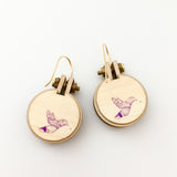 mini hoop earrings . blue sky .