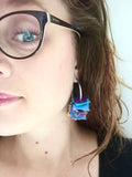 confetti earrings . small . black . yellow sunset